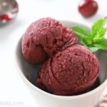 cherry sorbet top shot.