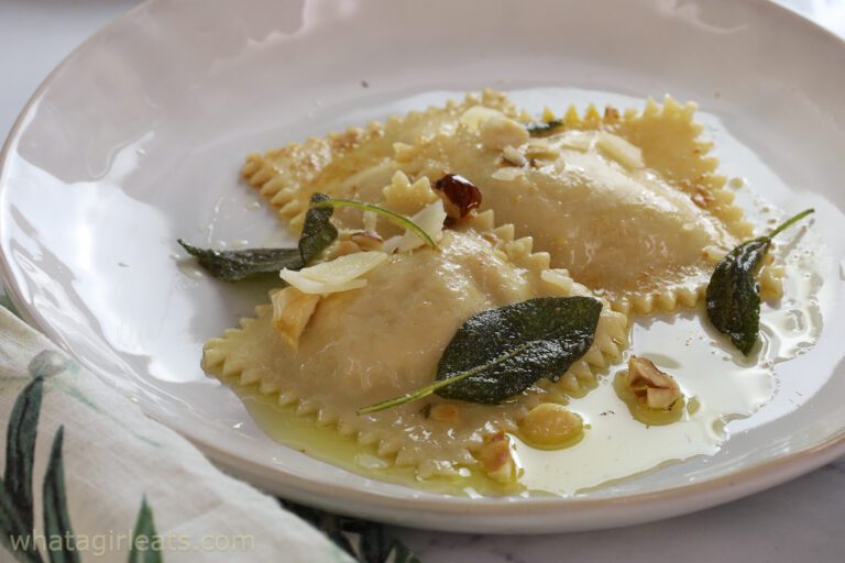 pumpkin ravioli.