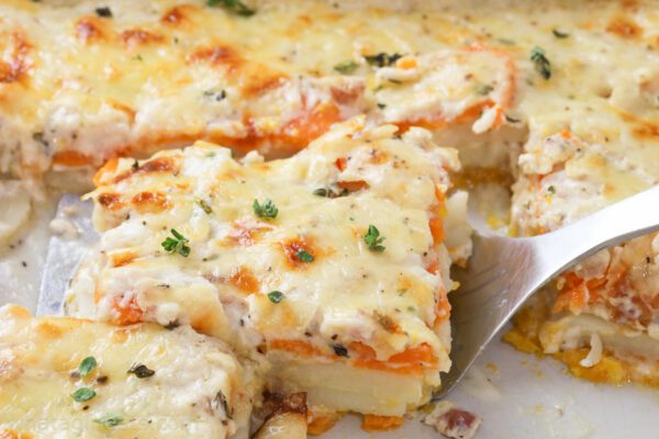 Sweet Potato gratin hero shot.