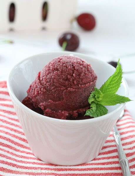 cherry sorbet.