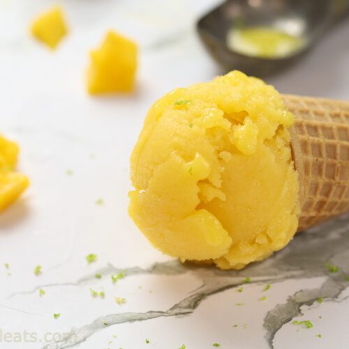 closeup mango cone.