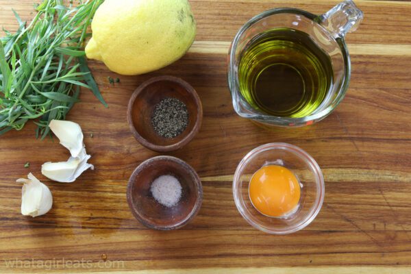 tarragon aioli ingredients.