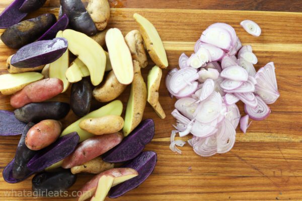 potatoes and shallots.