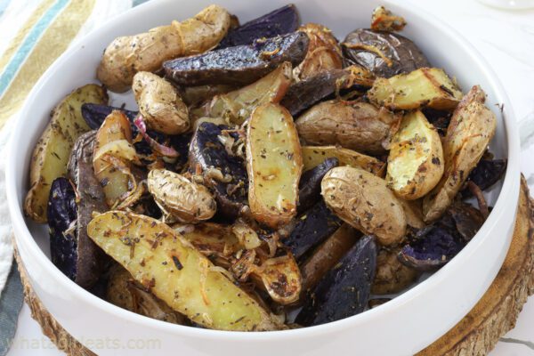 Roasted fingerling potatoes.