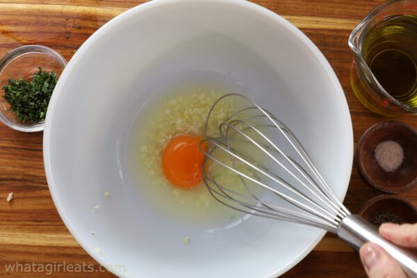 egg yolk and garlic.