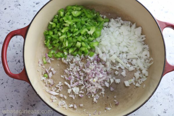 sofrito in pot.