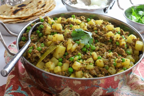 curried ground beef.