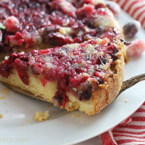 Nantucket cranberry pie side shot.