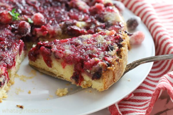 Nantucket cranberry pie side shot.