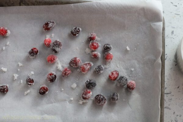 sugared cranberries.