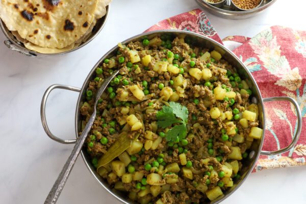 ground beef curry top shot.