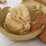 maple ice cream close up.