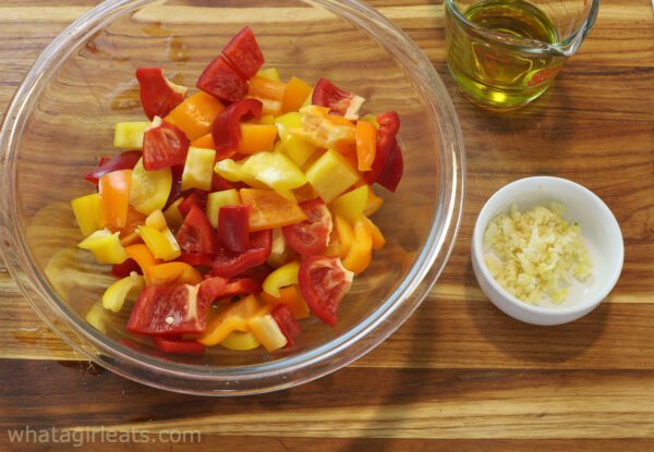 bell peppers with garlic.