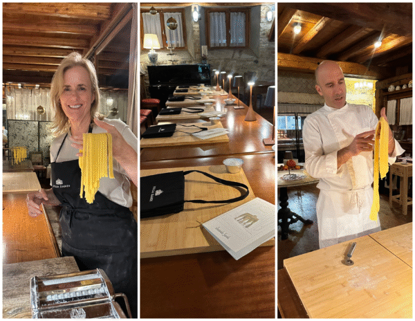 pasta class at locanda sandi.