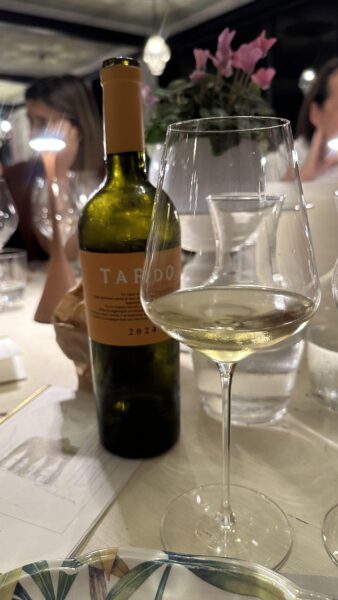 glass of wine at locanda sandi.