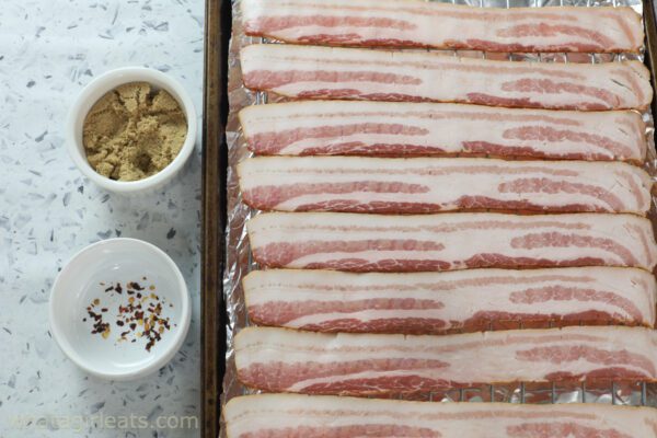 candied bacon ingredients.