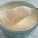 creme fraiche in bowl.