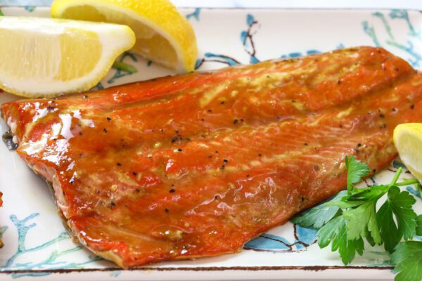 closeup salmon.