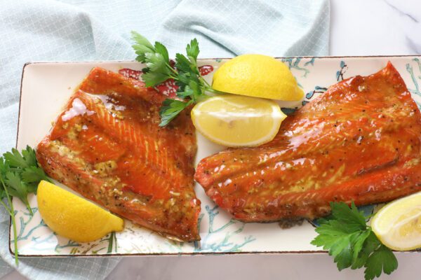 honey mustard salmon.