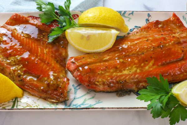 honey mustard salmon top shot.