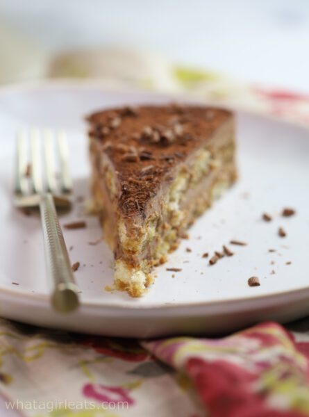 hero shot of chocolate tiramisu.