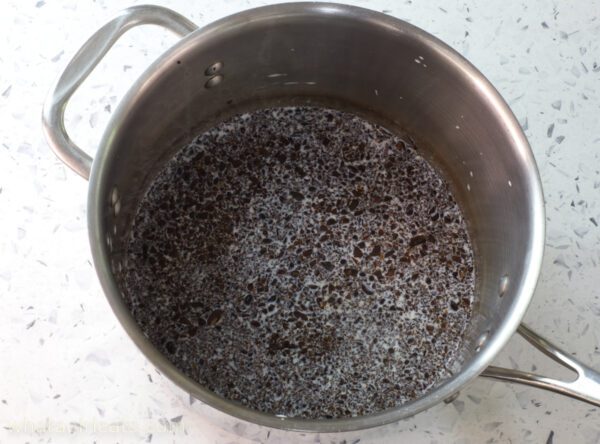 steeping coffee beans.