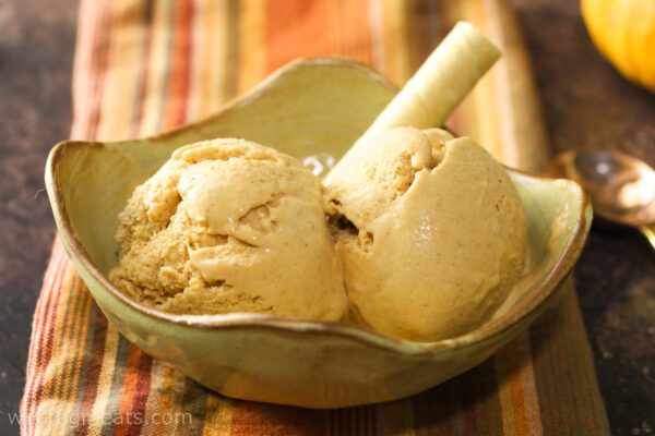 closeup pumpkin ice cream horizontal_ pumpkin spice ice cream horizontal.