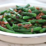 green beans in dish.