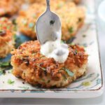 salmon cakes with fresh salmon.