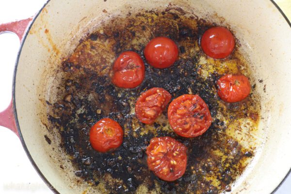 grilling tomatoes.